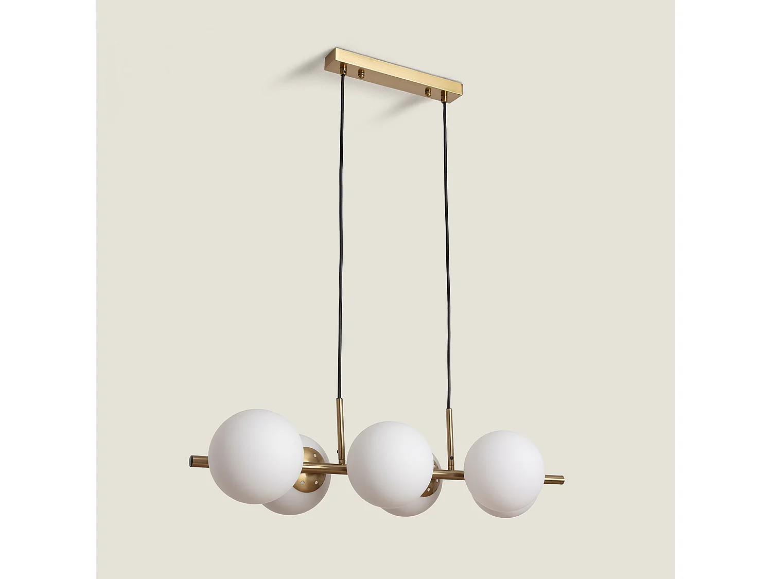 Lampada a Sospensione in Metallo Moonlight Brass 6 Faretti Oro