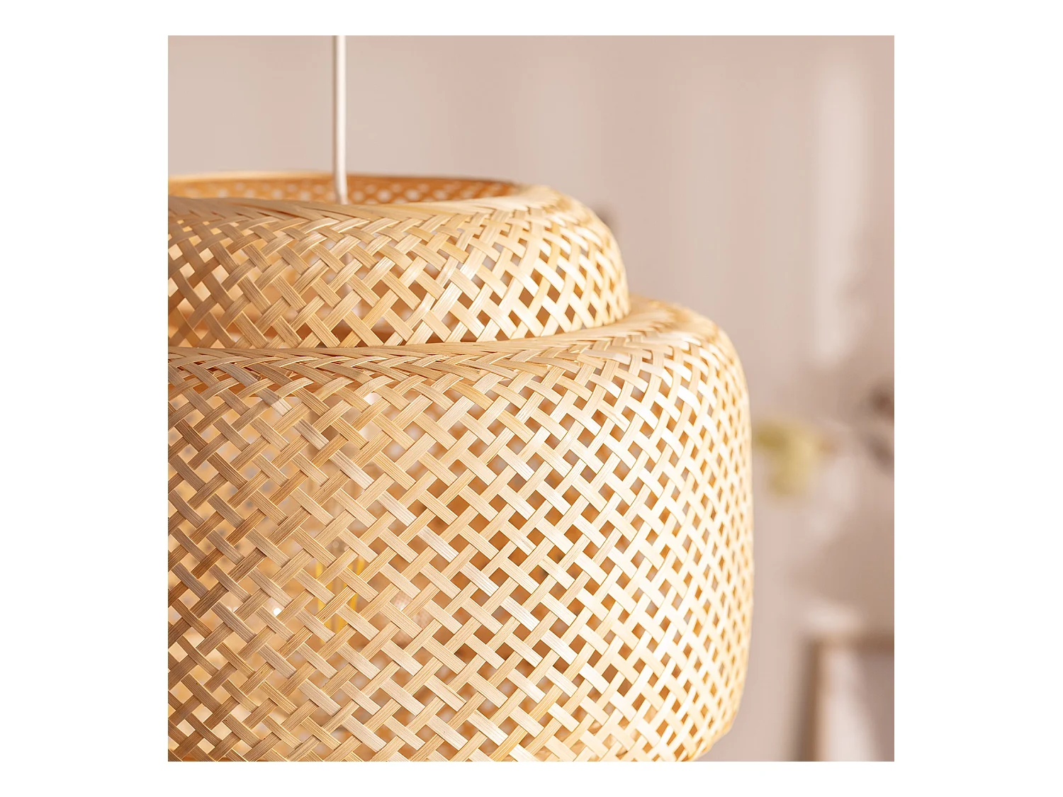 Lámpara Colgante Bambú Nagua Natural