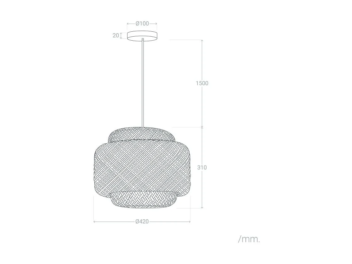 Lampada a Sospensione Bambù Nagua Naturale