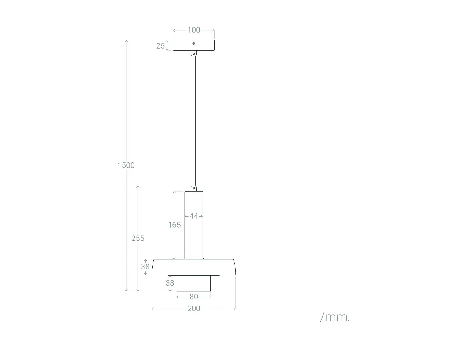 Suspension Métal et Ciment Hestia Or rose