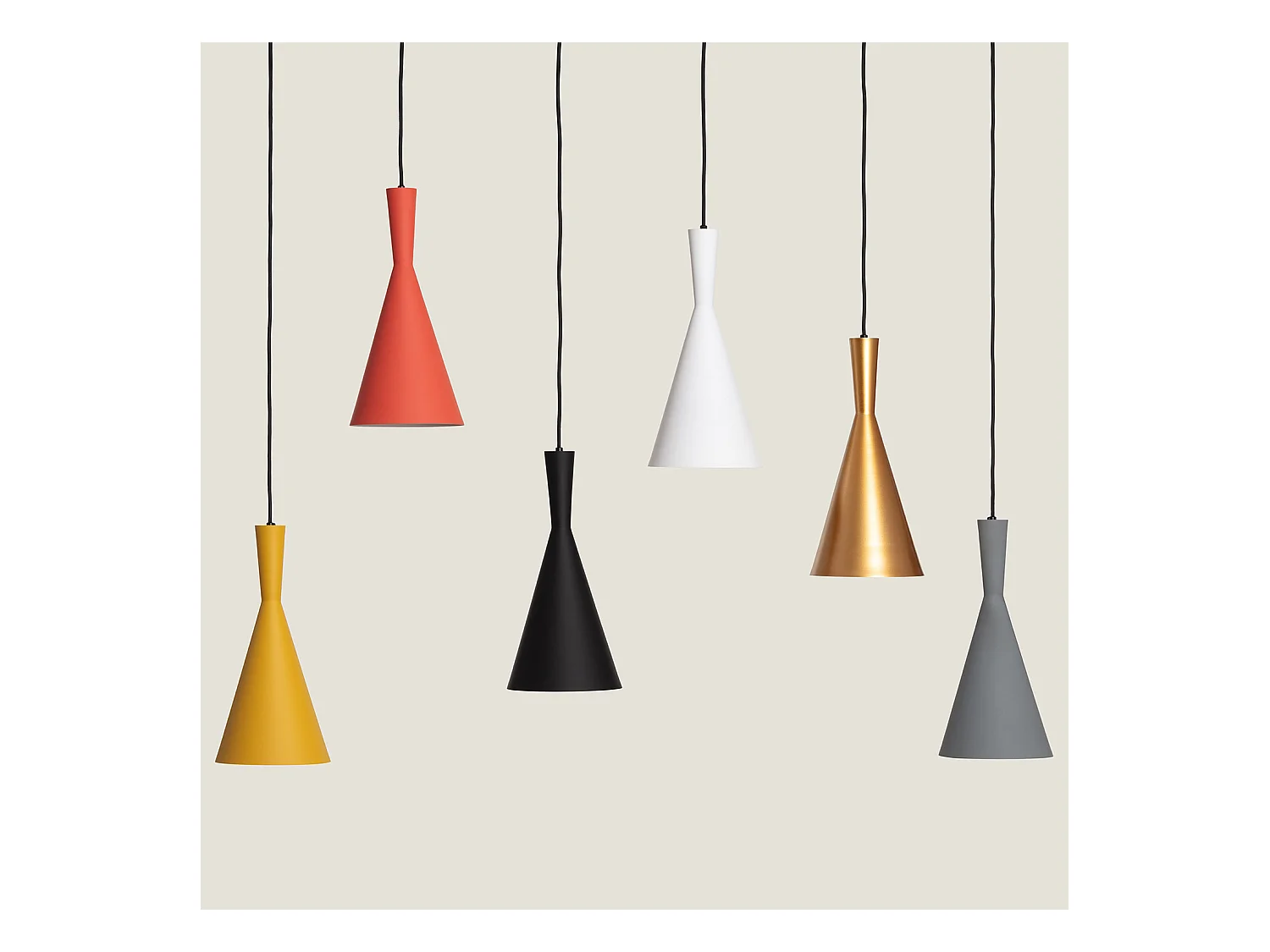 Suspension Métal Lennon Jaune