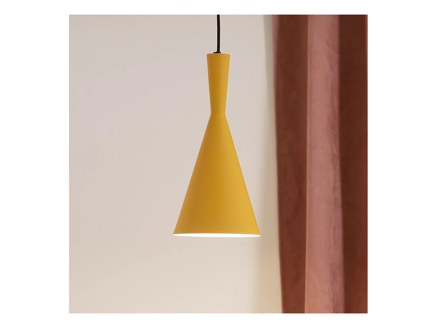 Suspension Métal Lennon Jaune