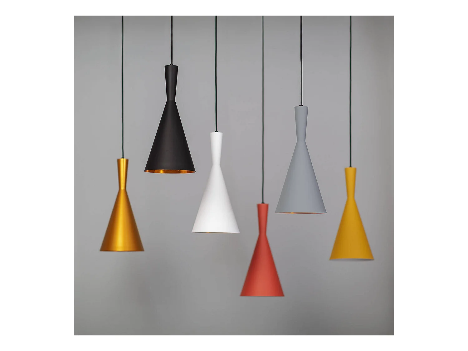 Suspension Métal Lennon Jaune