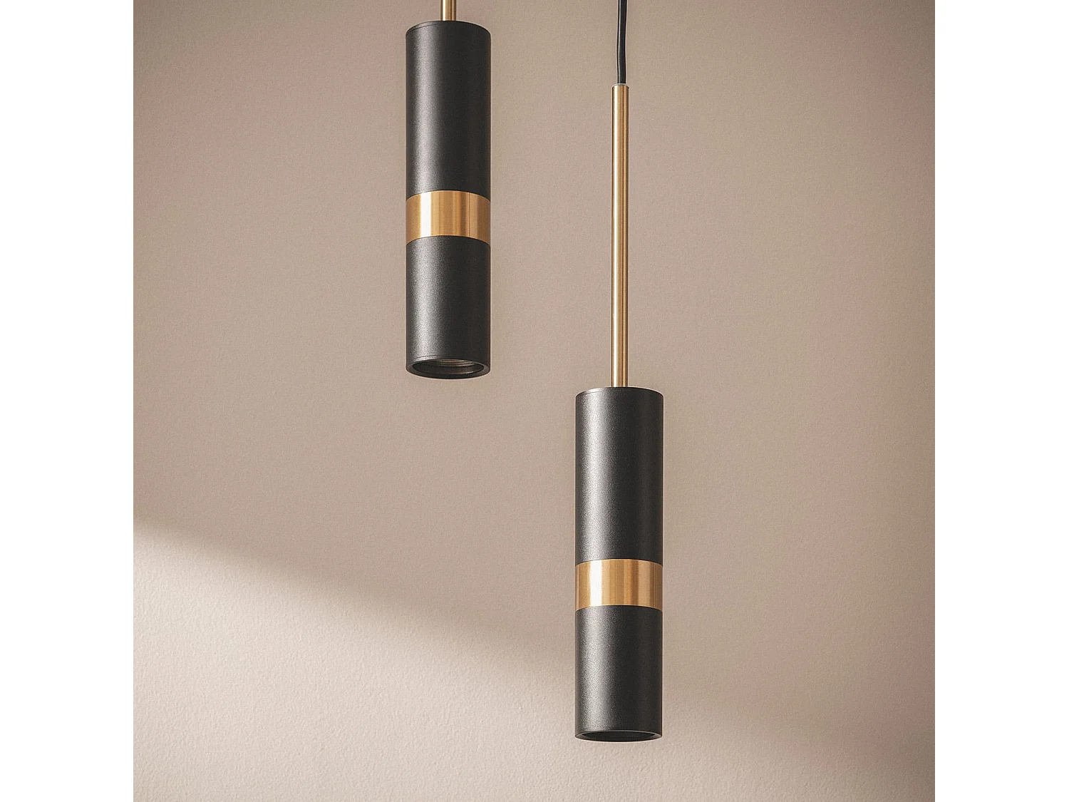 Lámpara Colgante Aluminio Lumen Negro