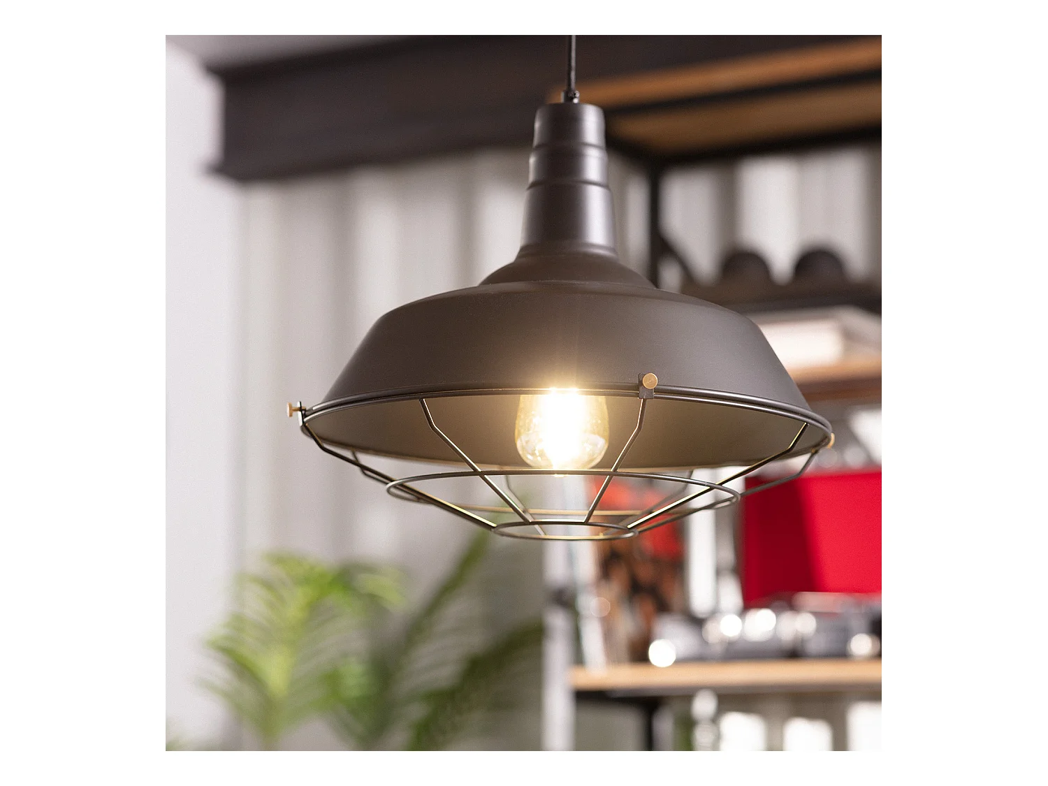 Lampada a Sospensione in Metallo Jagger Nero