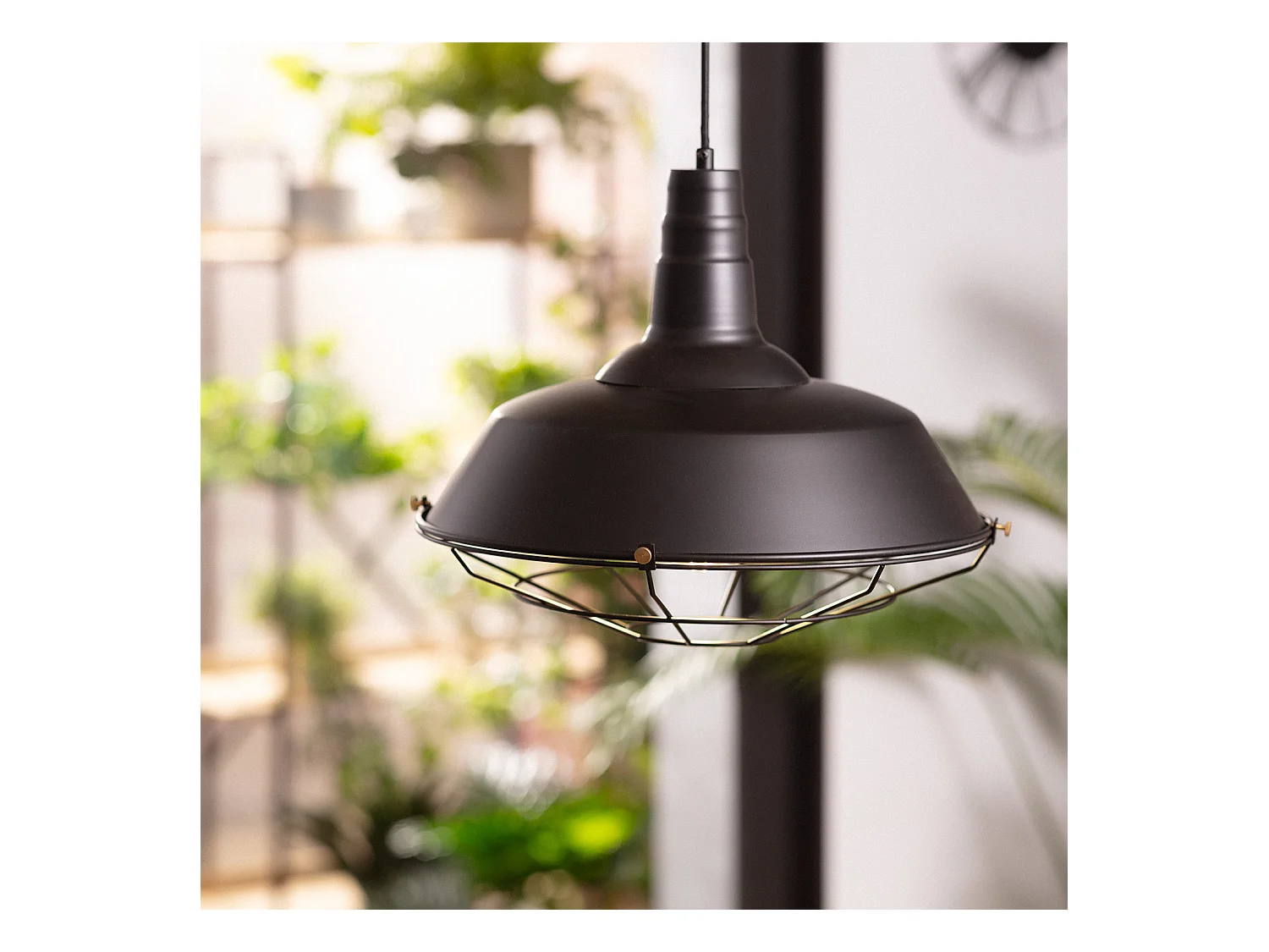 Lampada a Sospensione in Metallo Jagger Nero