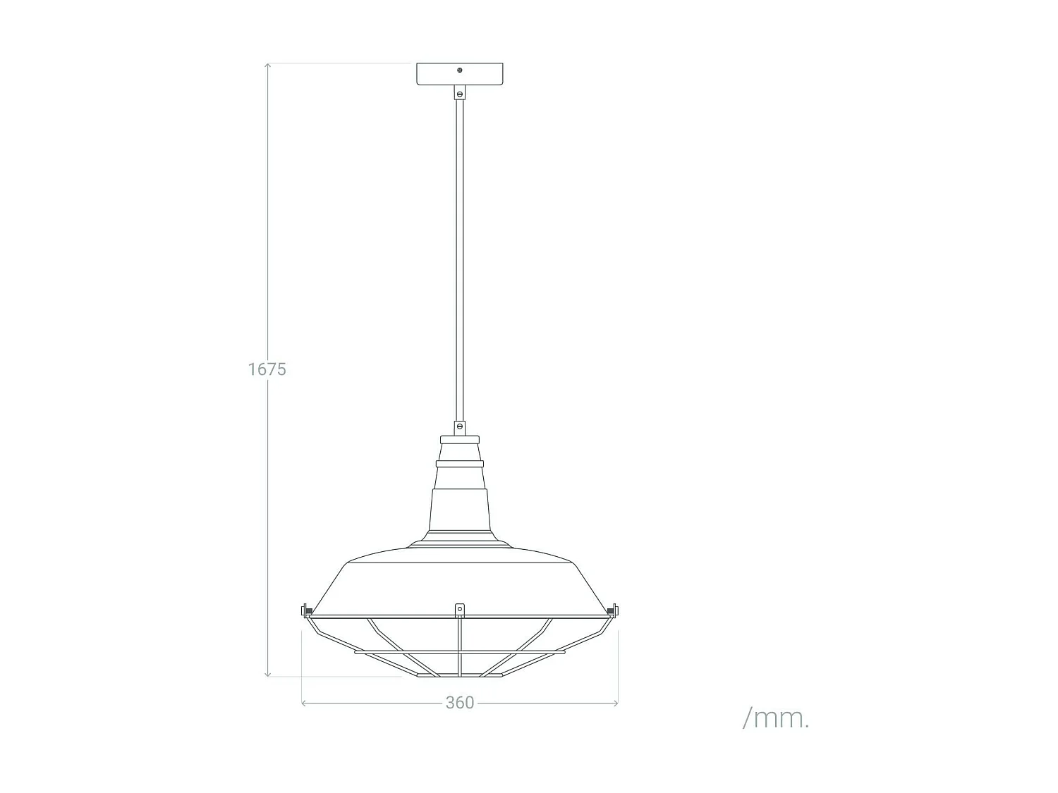 Suspension Métal Jagger Noir