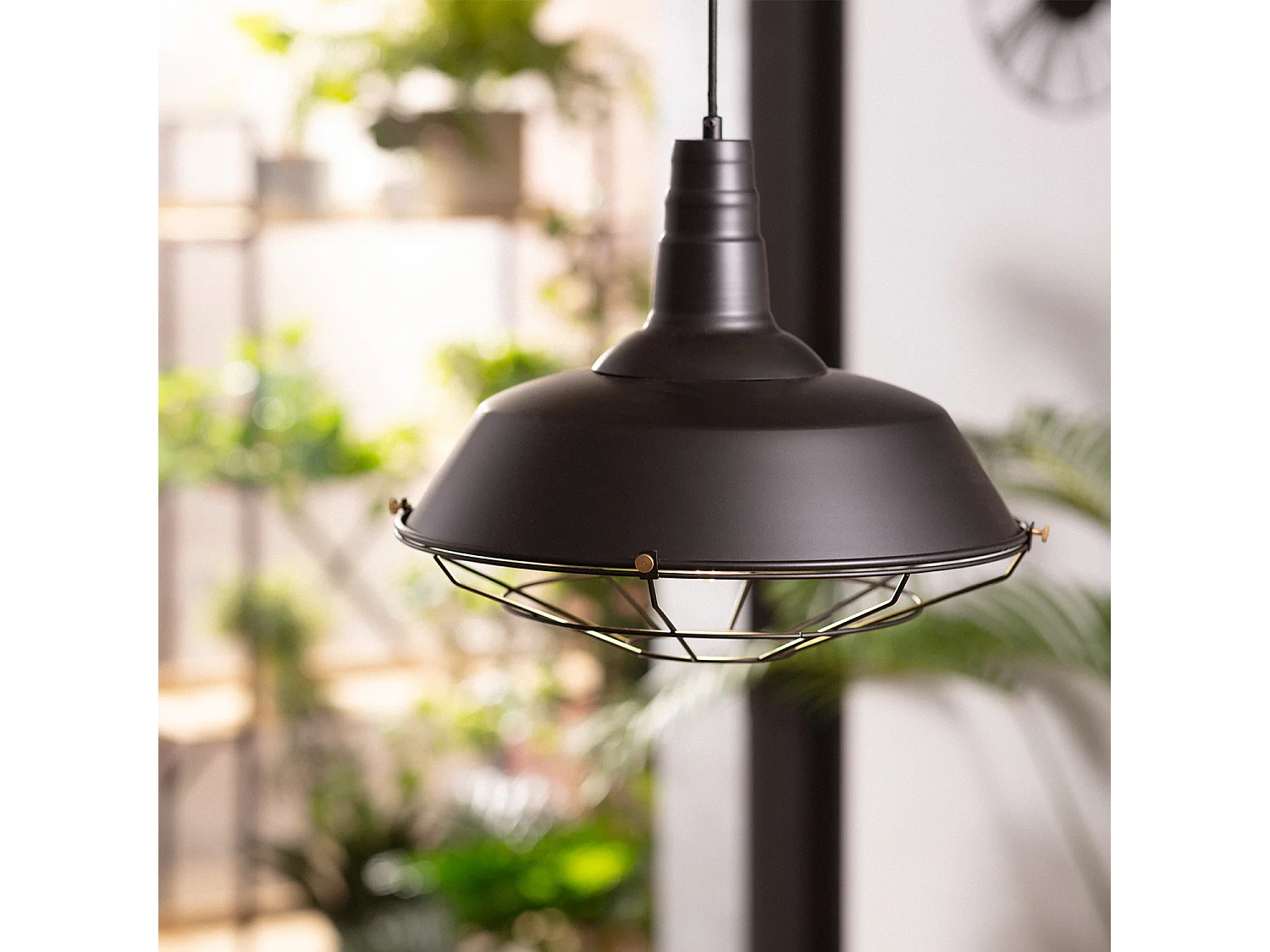 Lampada a Sospensione in Metallo Jagger Nero