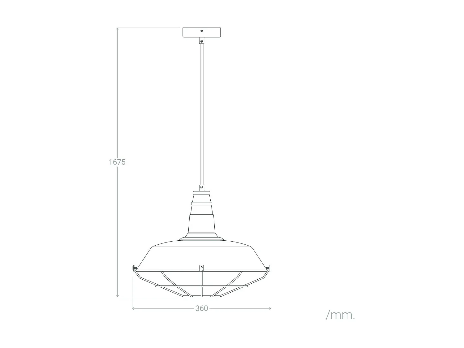 Lampada a Sospensione in Metallo Jagger Nero