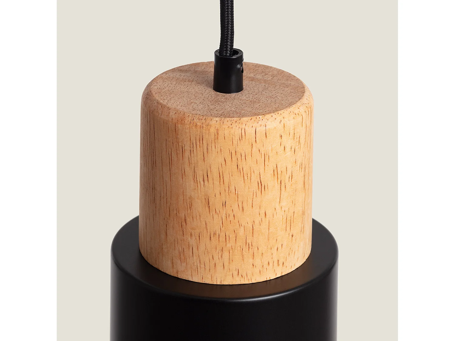 Suspension Bois et Métal Kidonge  Noir