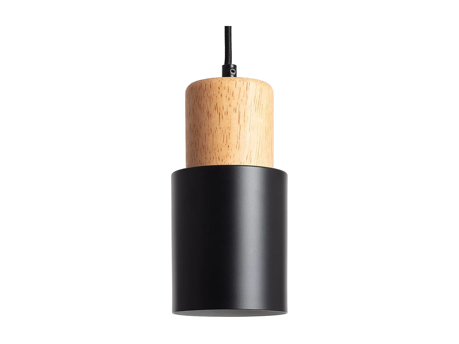 Suspension Aluminium et Bois Kidonge  Noir