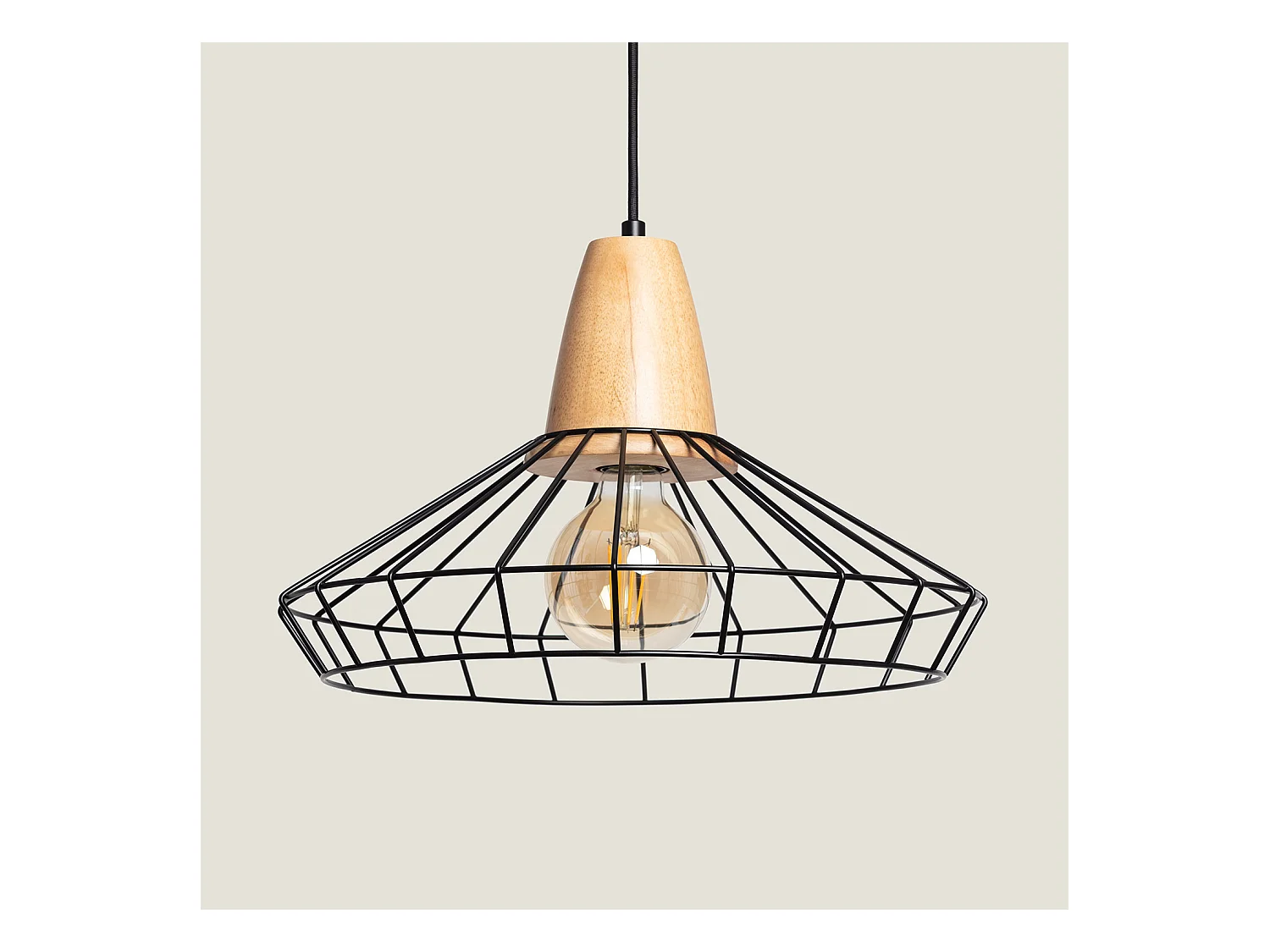 Lámpara Colgante Metal Keler Negro