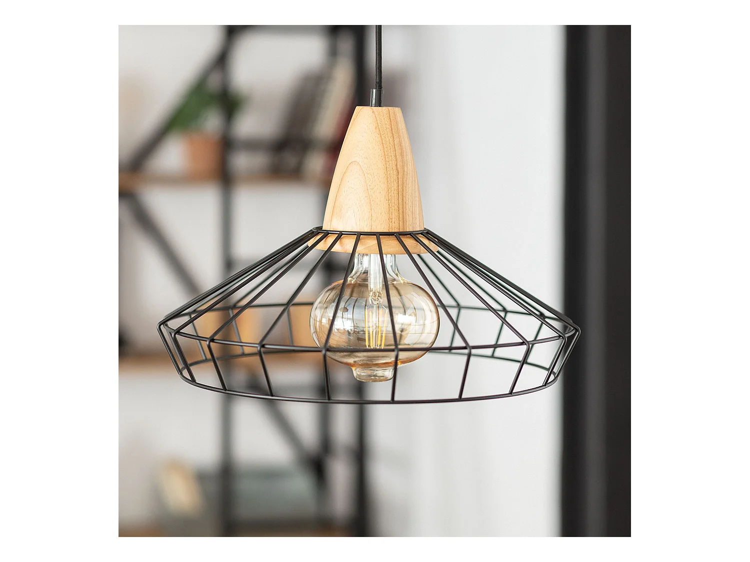 Lámpara Colgante Metal Keler Negro