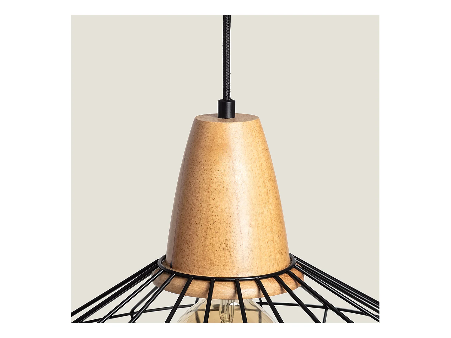 Lámpara Colgante Metal Keler Negro