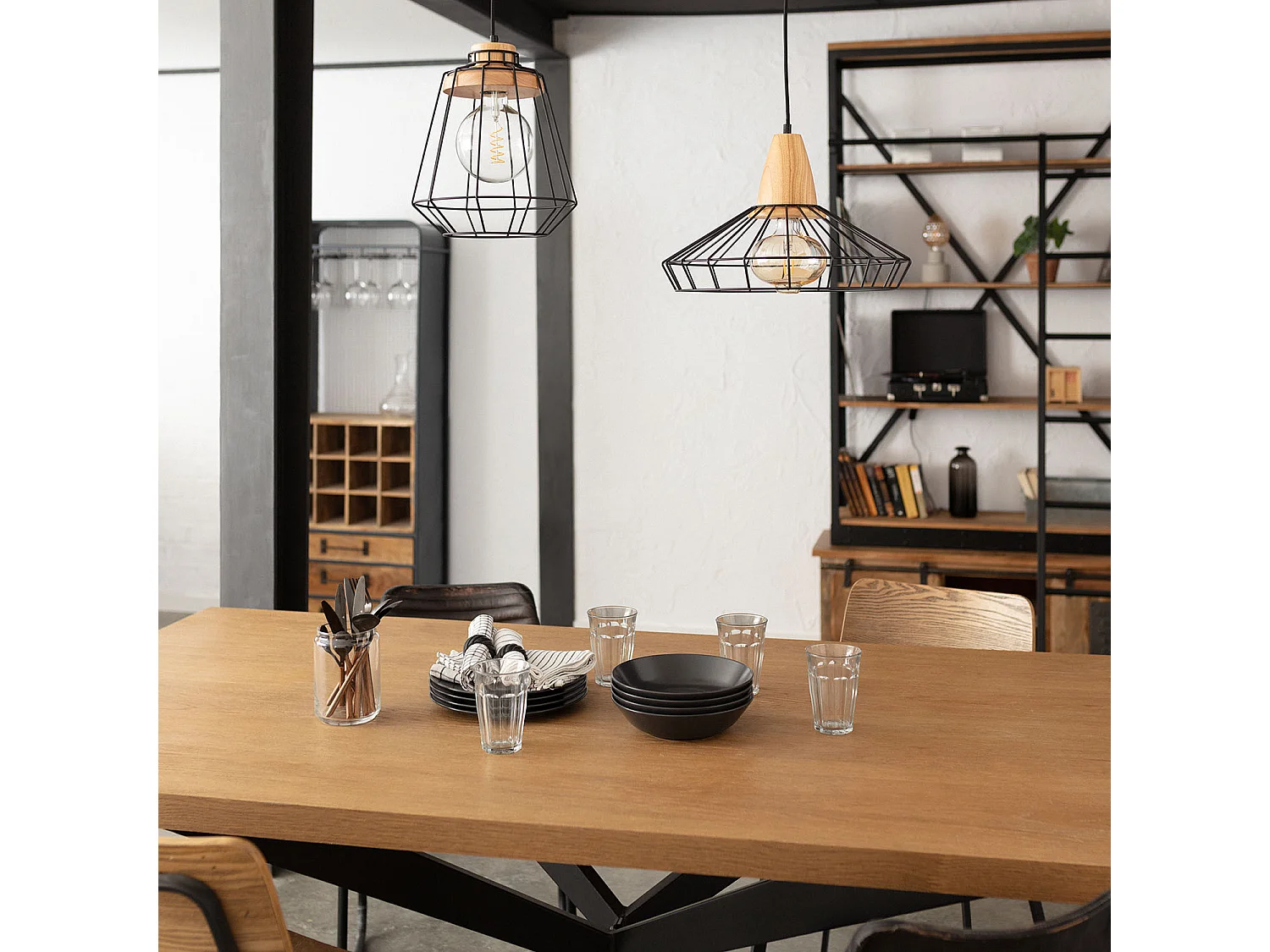 Suspension Métal Keler Noir