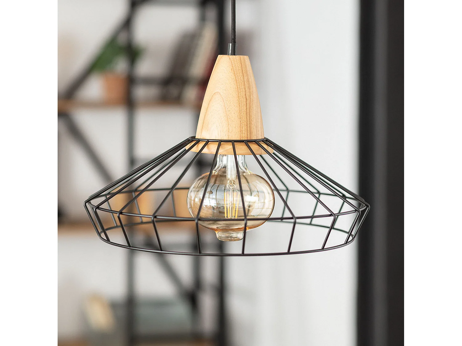 Lampada a Sospensione Metallo Keler Nero