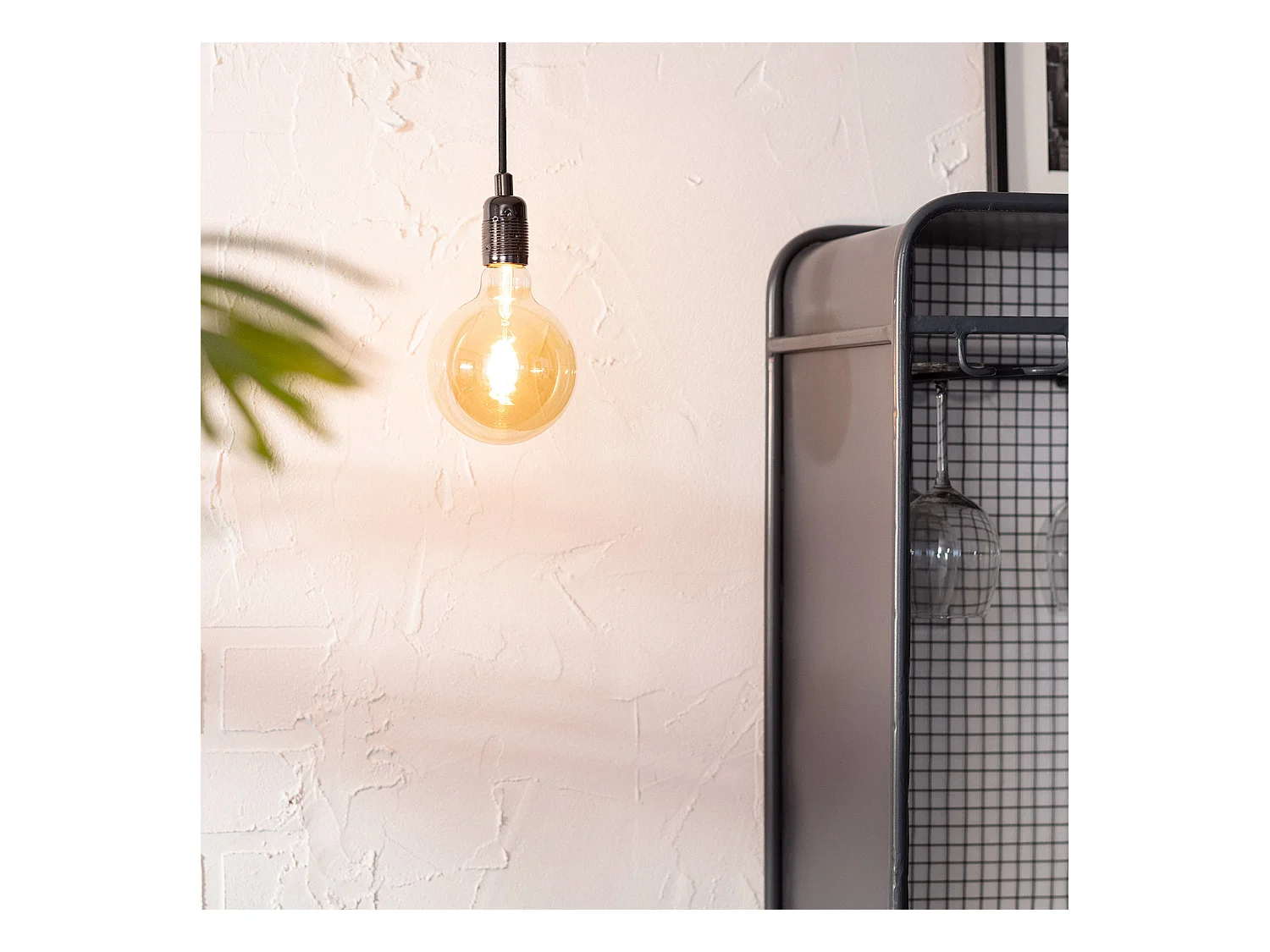 Suspension Métal Bowie Noir