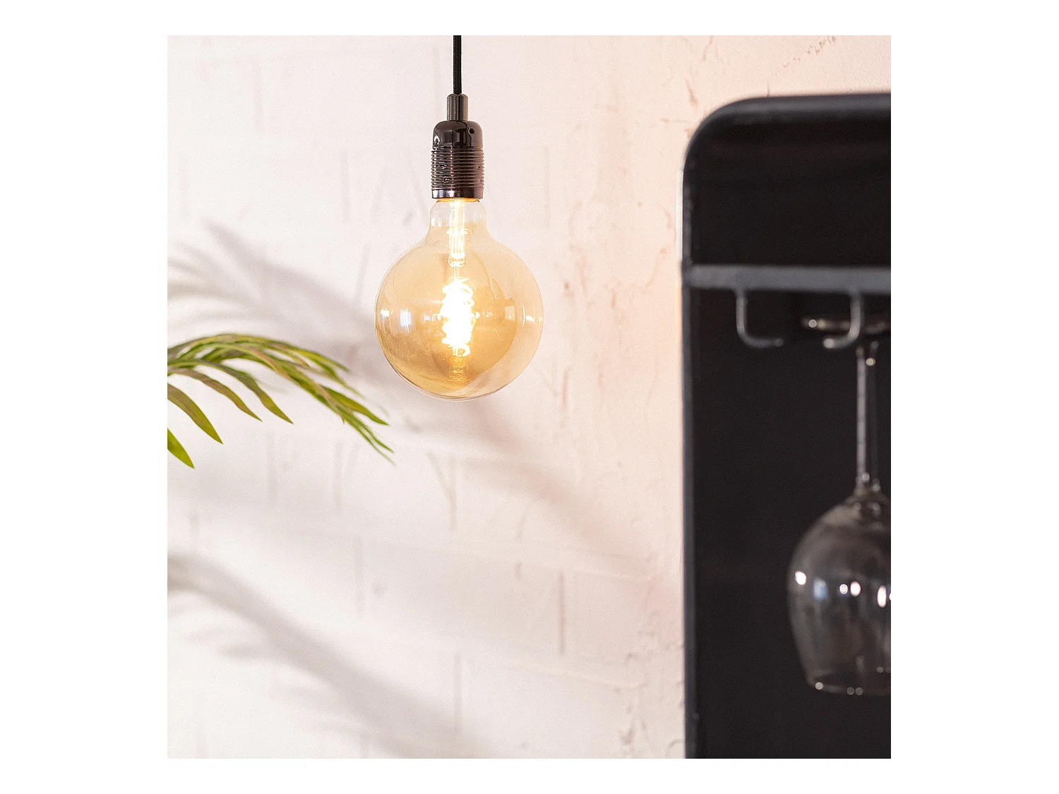 Suspension Métal Bowie Noir