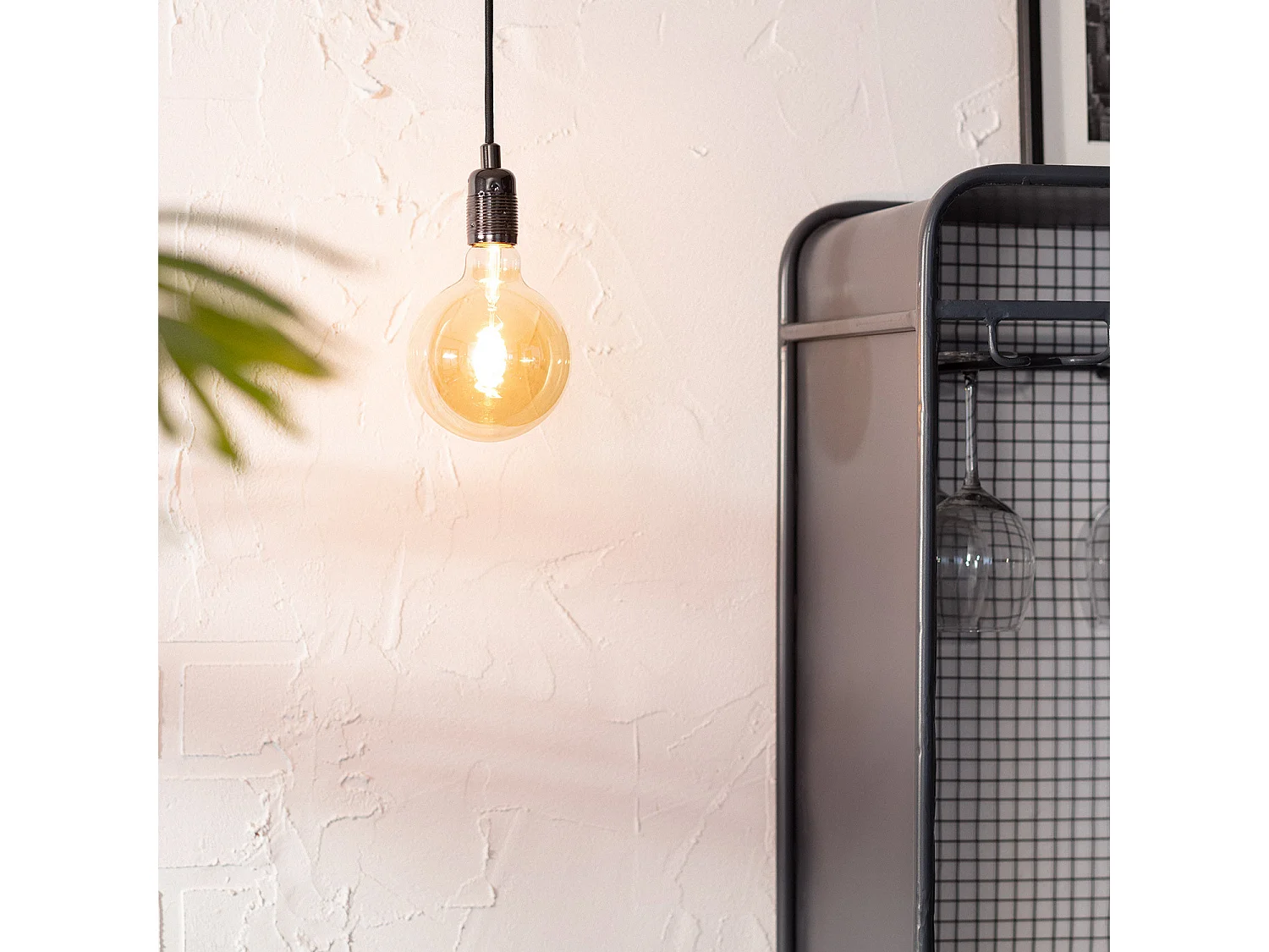 Suspension Métal Bowie Noir