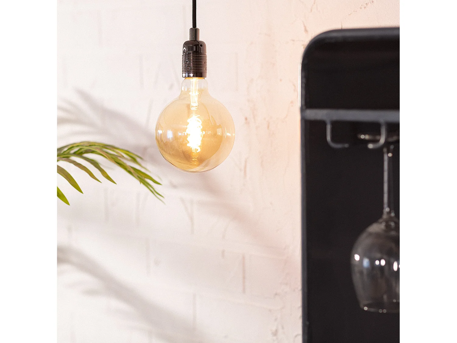 Suspension Métal Bowie Noir