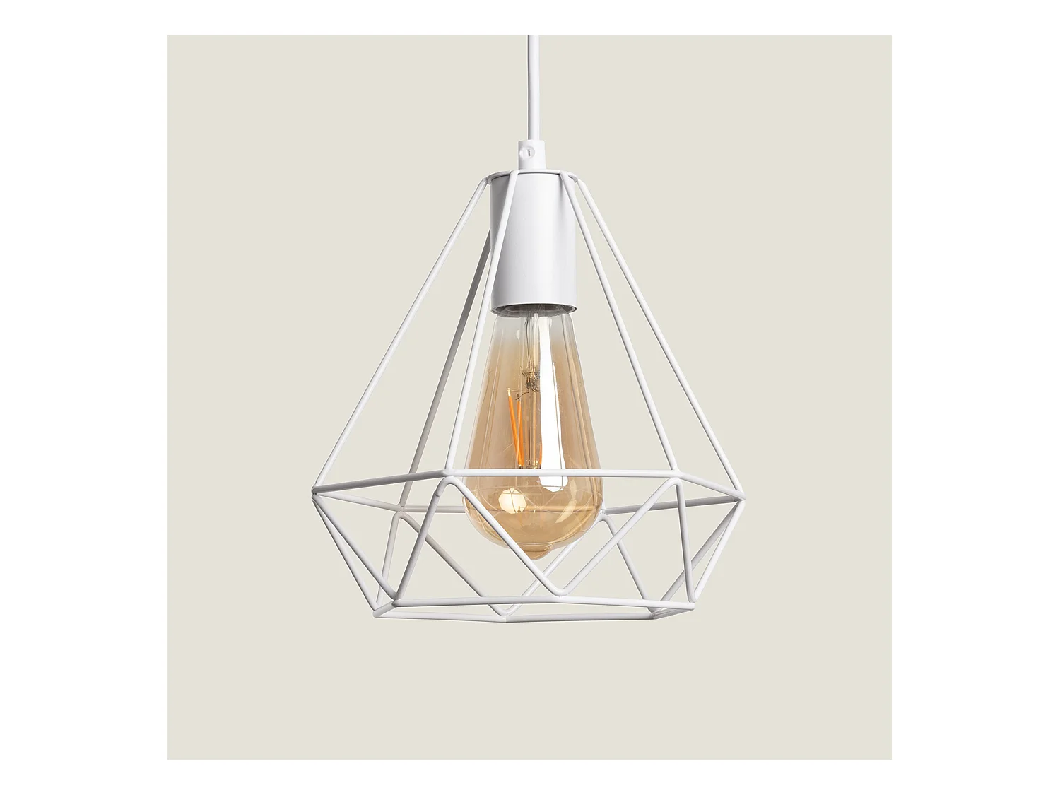 Suspension Métal Sardo Blanc