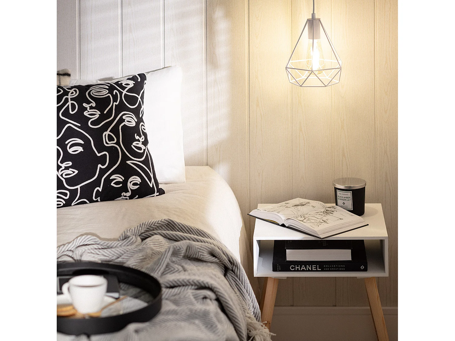 Suspension Métal Sardo Blanc