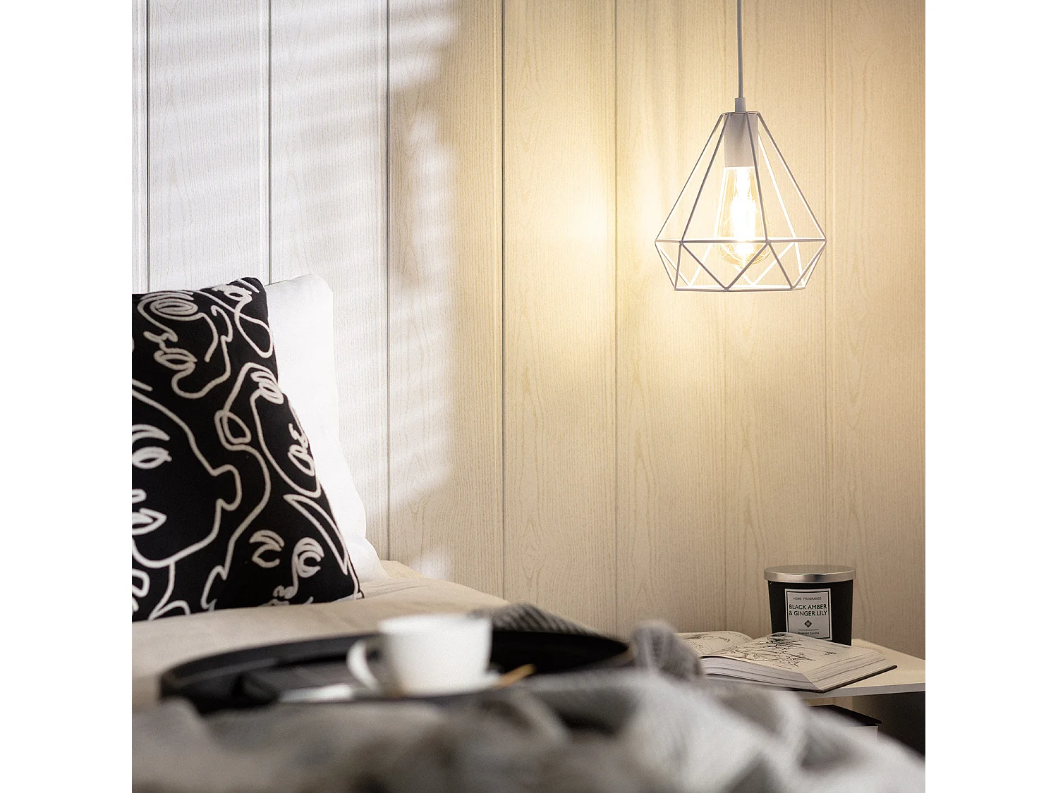 Suspension Métal Sardo Blanc