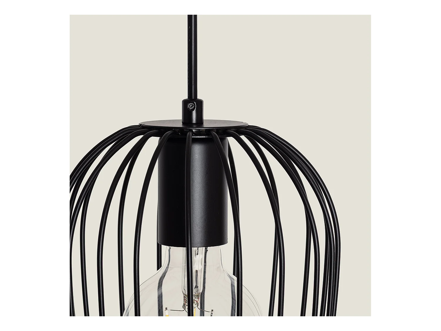 Suspension Métal Telmi 3 Spots  Noir