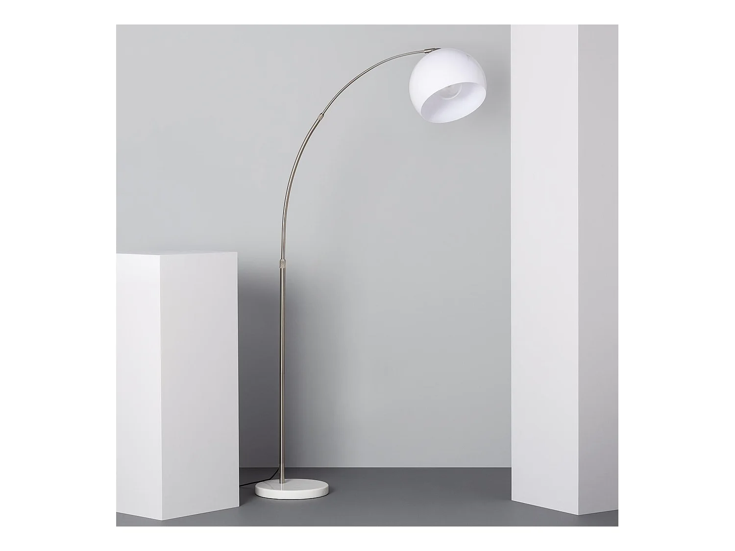 Lámpara de Pie Gebogen Plateado