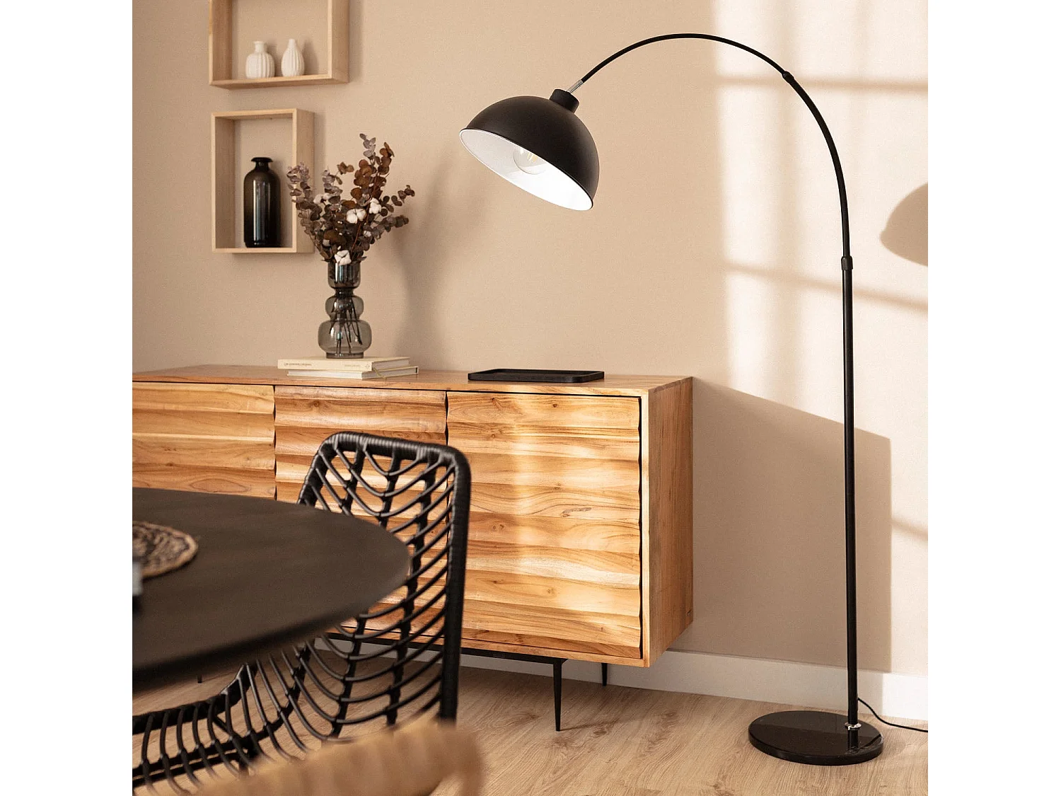 Lampadaire Métal Maisie Noir