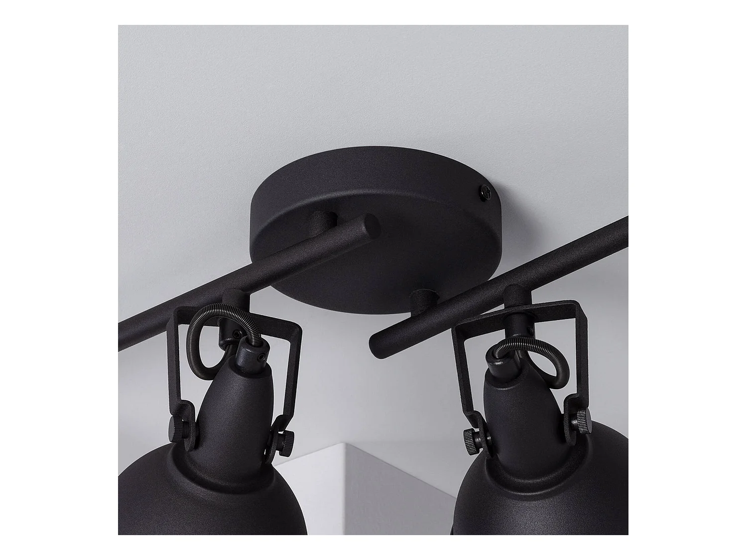 Plafonnier Orientable Aluminium Emer 4 Spots Noir Noir