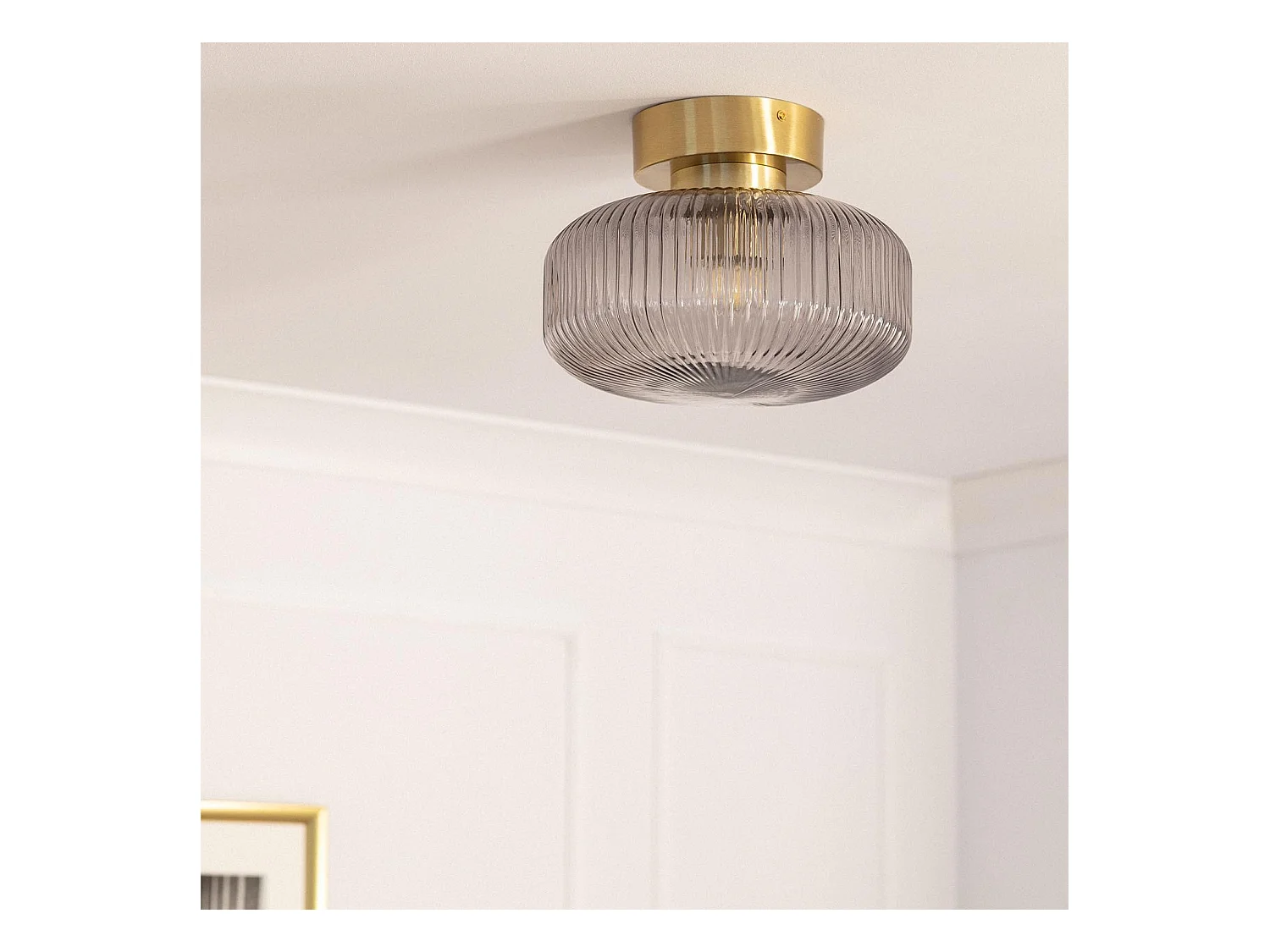 Lámpara de Techo Metal y Cristal Windsor Dorado