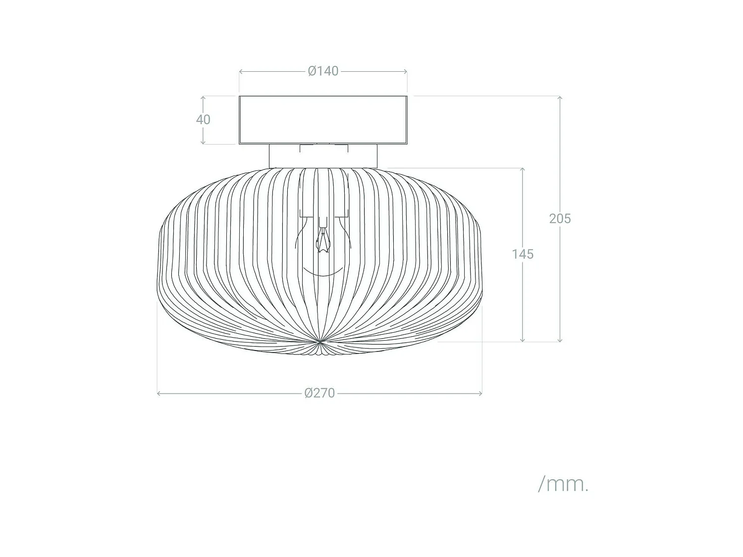 Lámpara de Techo Metal y Cristal Windsor Dorado