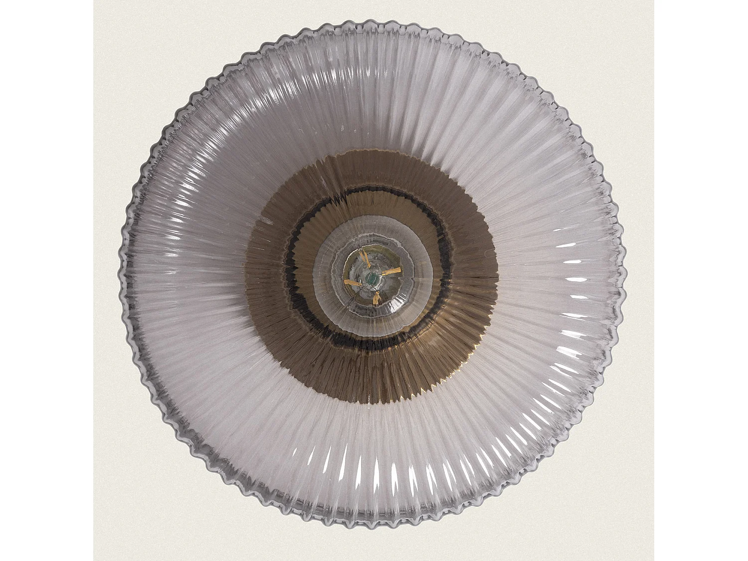 Plafonnier Métal et Verre Windsor  Doré