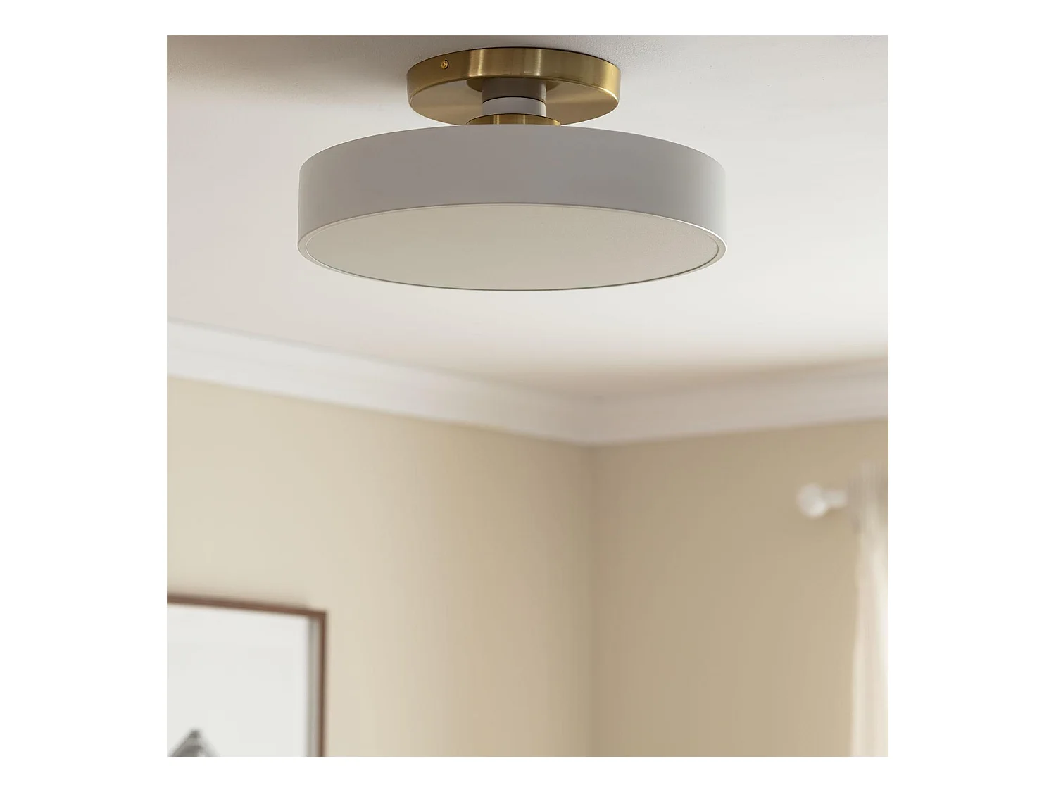 Plafonnier Métal Atenea Blanc