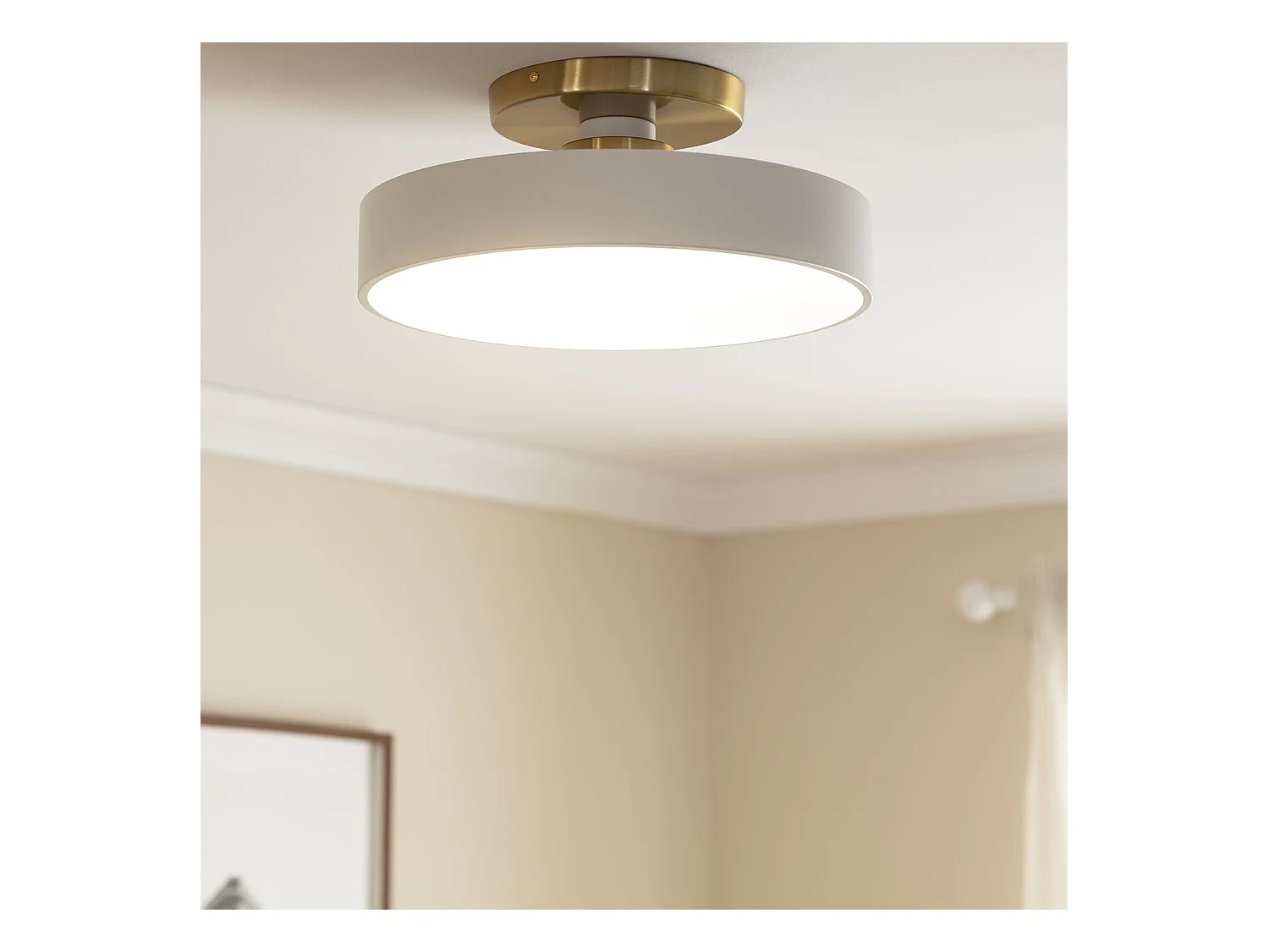 Plafonnier Métal Atenea Blanc