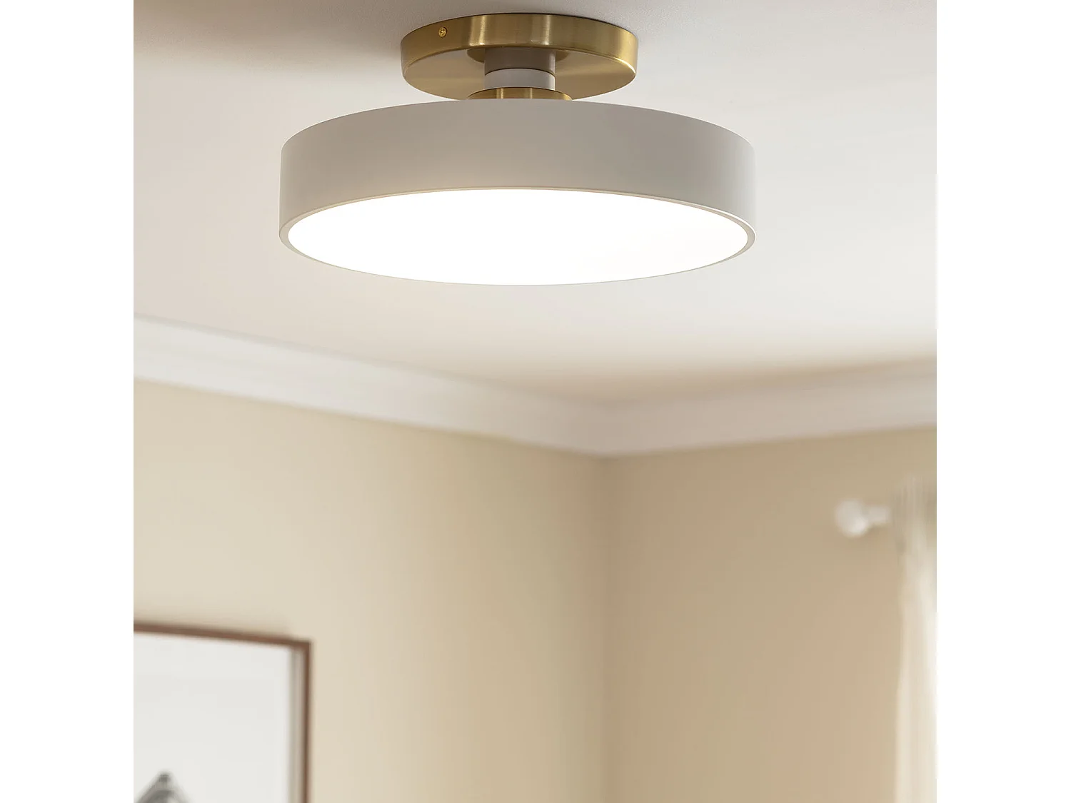 Plafonnier Métal Atenea Blanc