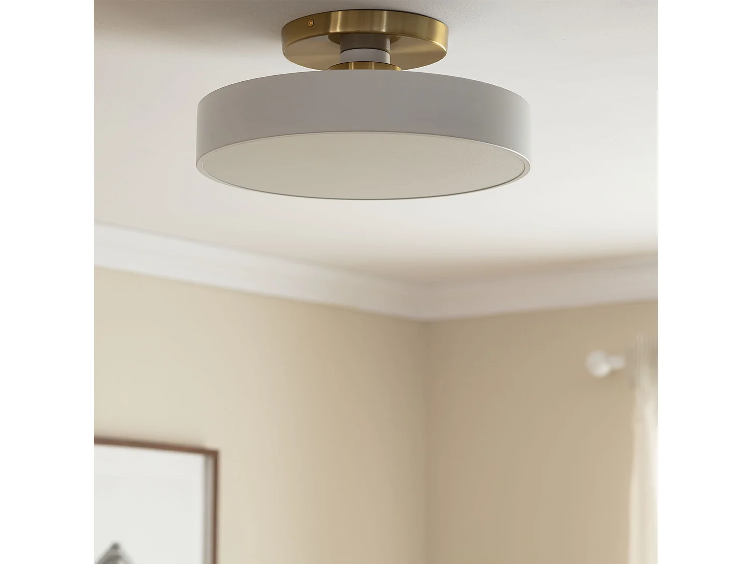 Plafonnier Métal Atenea Blanc