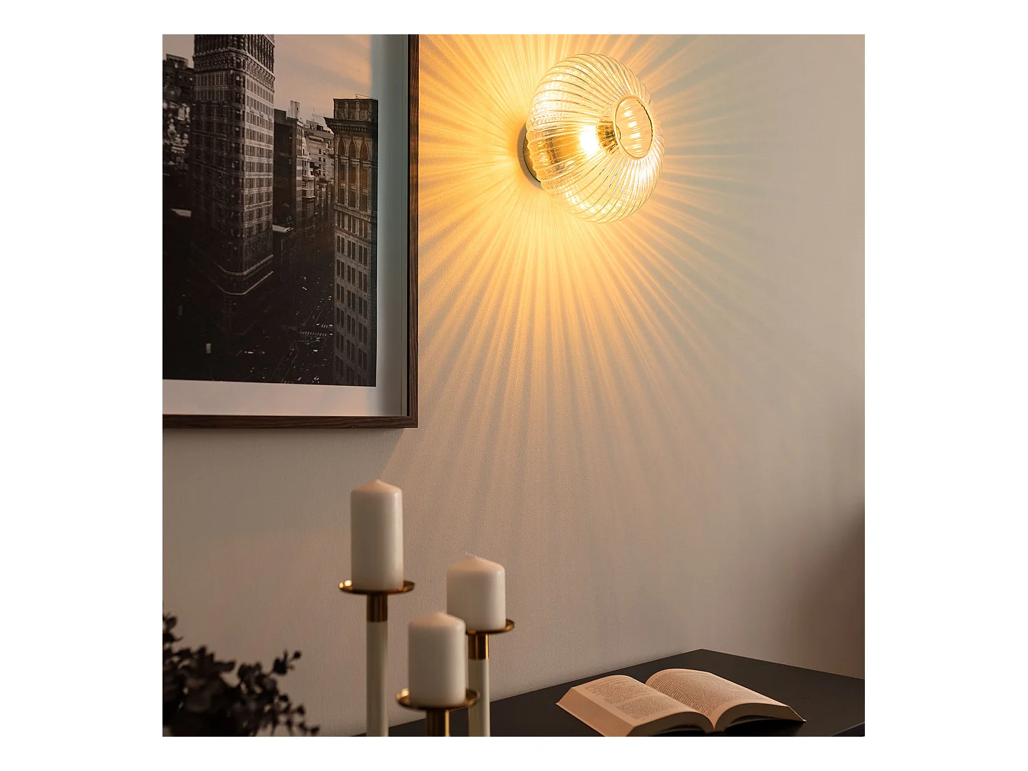 Plafonnier Métal et Verre Prometeo  Transparent