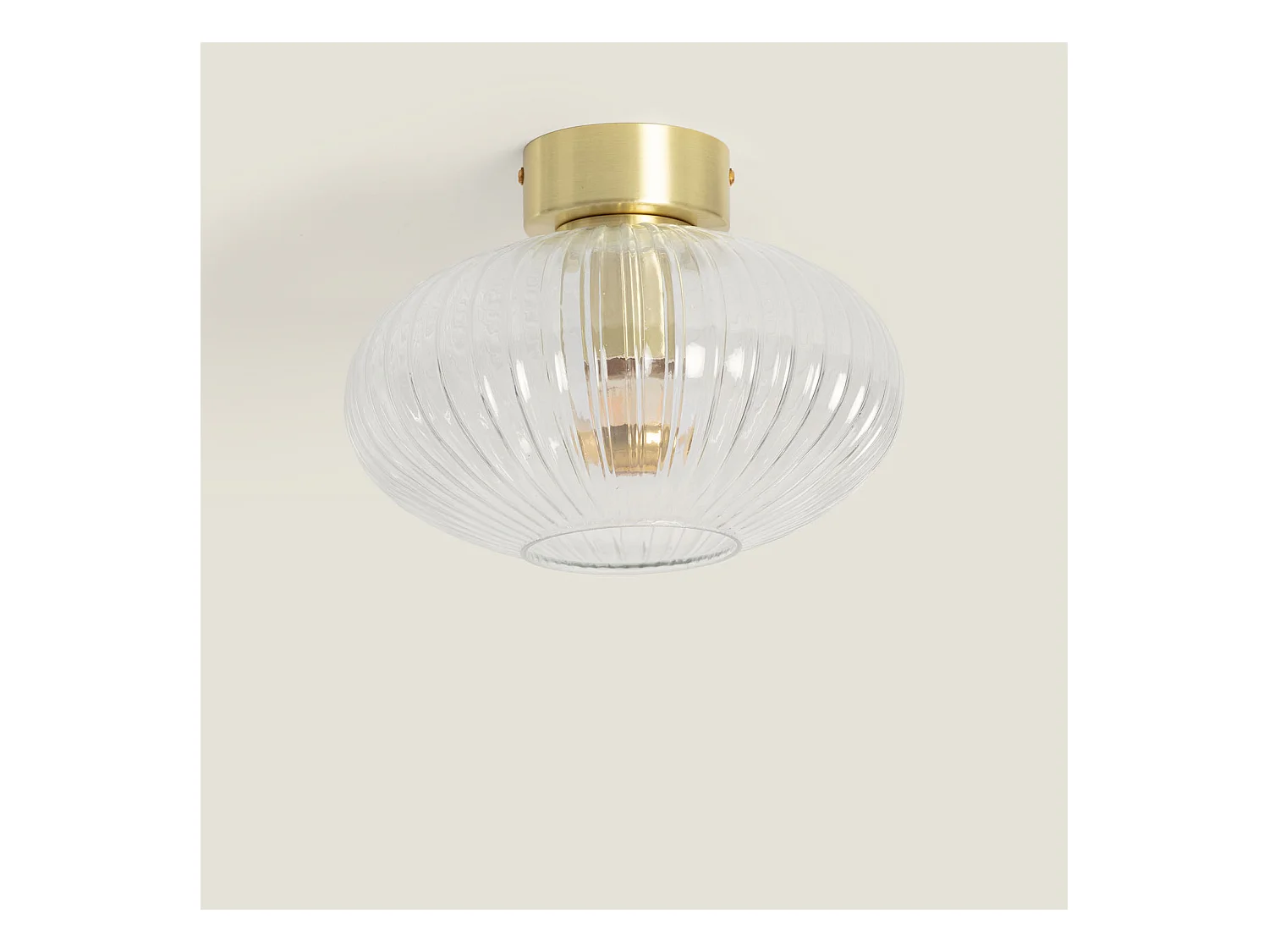 Plafonnier Métal et Verre Prometeo  Transparent