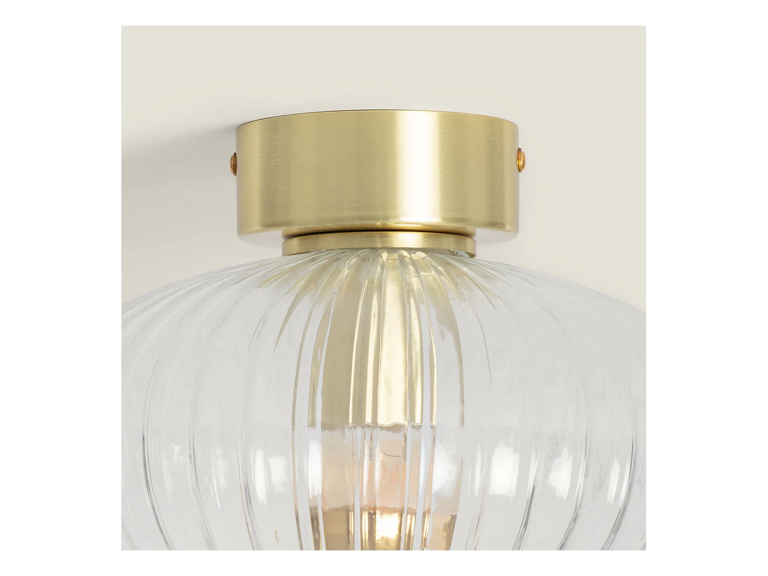 Plafonnier Métal et Verre Prometeo  Transparent