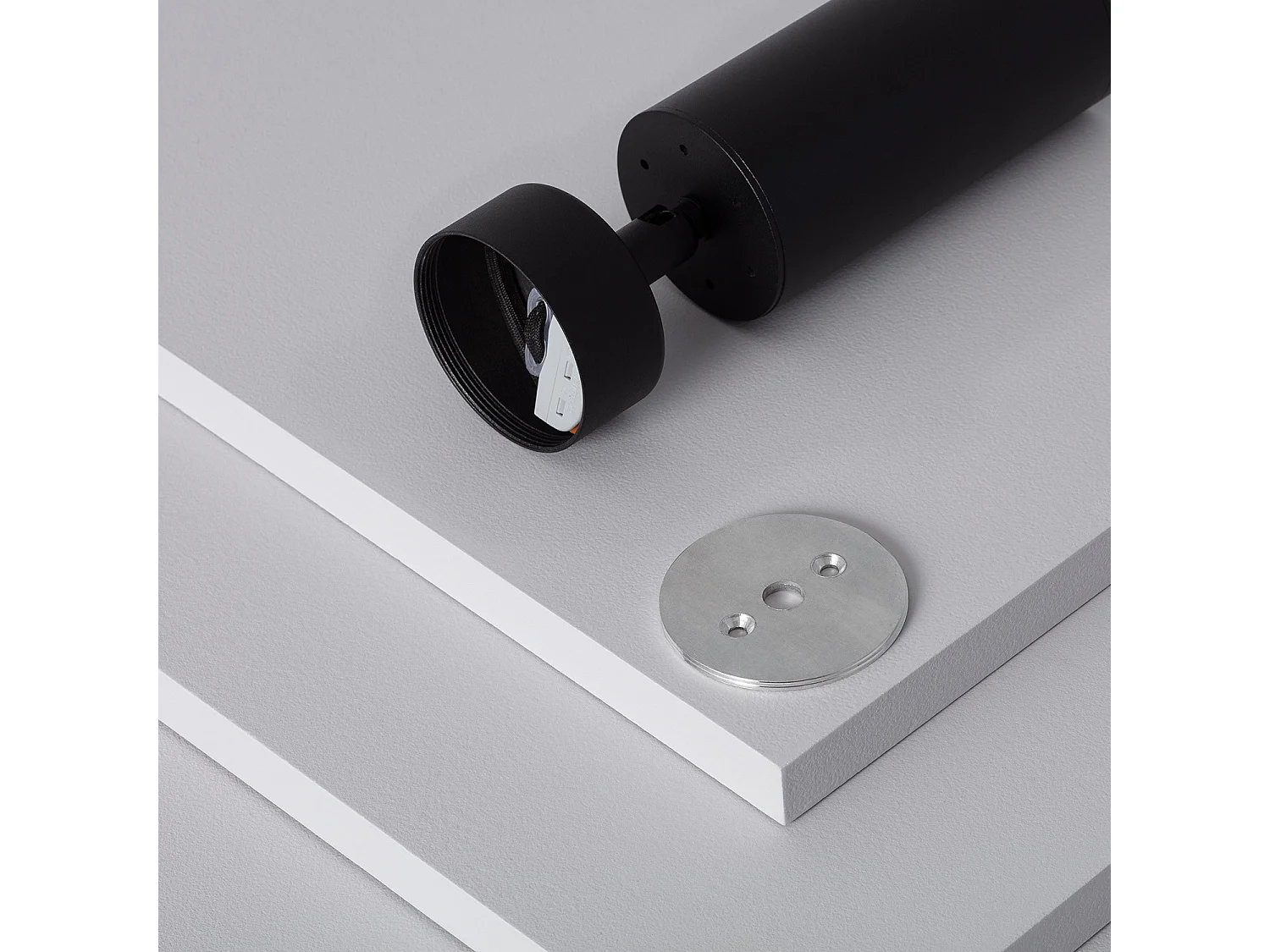 Spot à Douille Aluminium Quartz pour Ampoule GU10 Noir