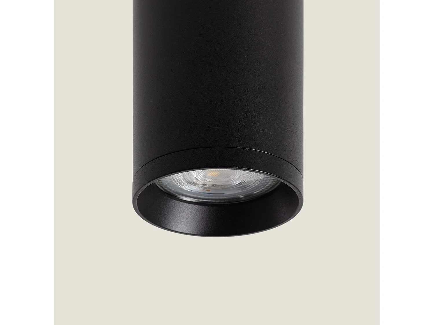 Foco Portalámparas Aluminio para Bombillas GU10 Cuarzo Negro