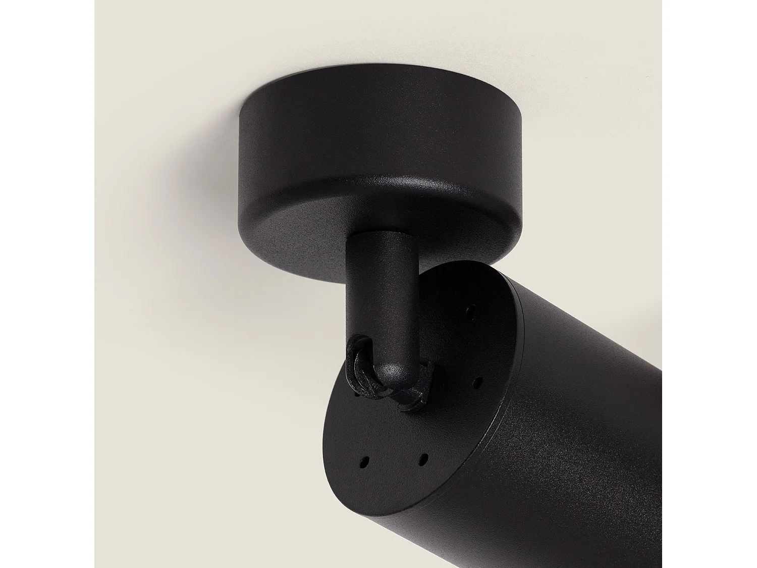 Foco Portalámparas Aluminio para Bombillas GU10 Cuarzo Negro