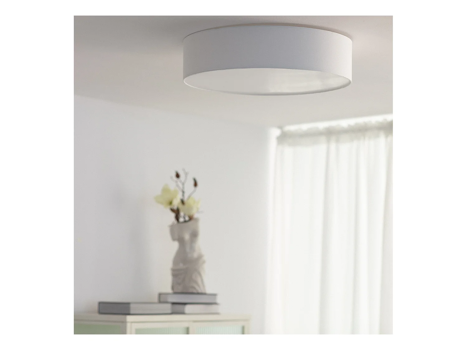 Plafonnier Rond Tissus Ranje Ø500 mm  Gris