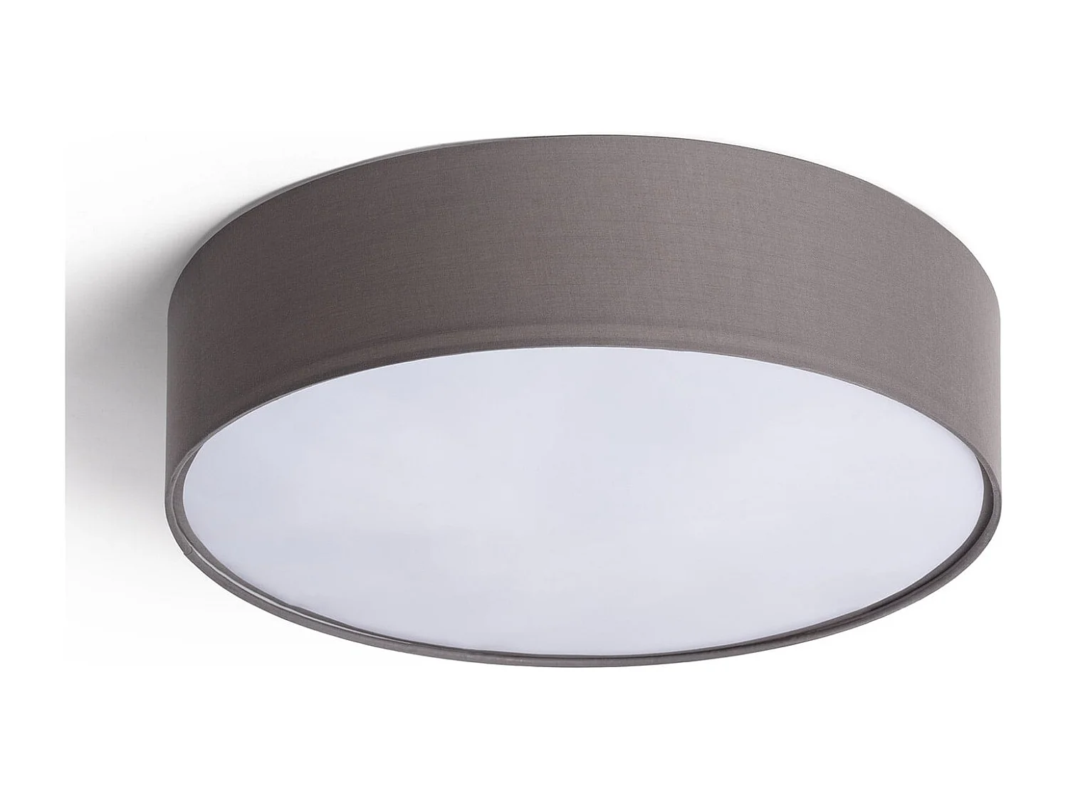 Plafonnier Rond Tissu Ranj Ø500 mm  Gris