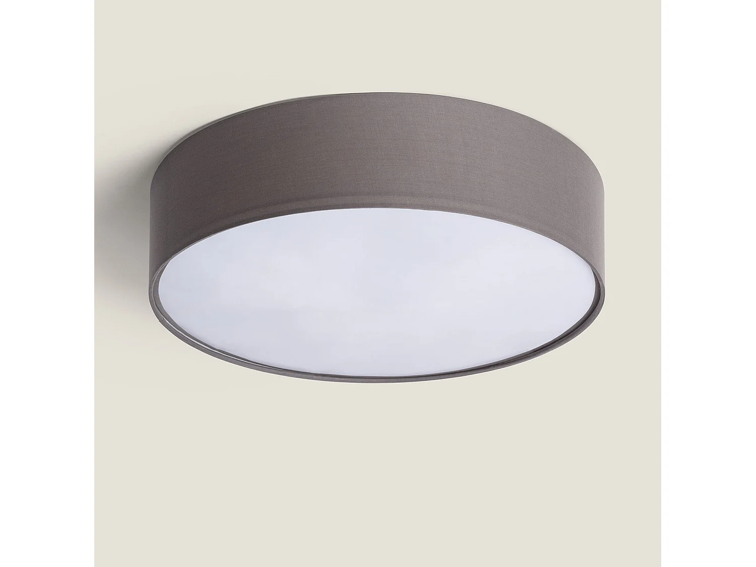 Plafonnier Rond Tissu Ranj Ø500 mm  Gris
