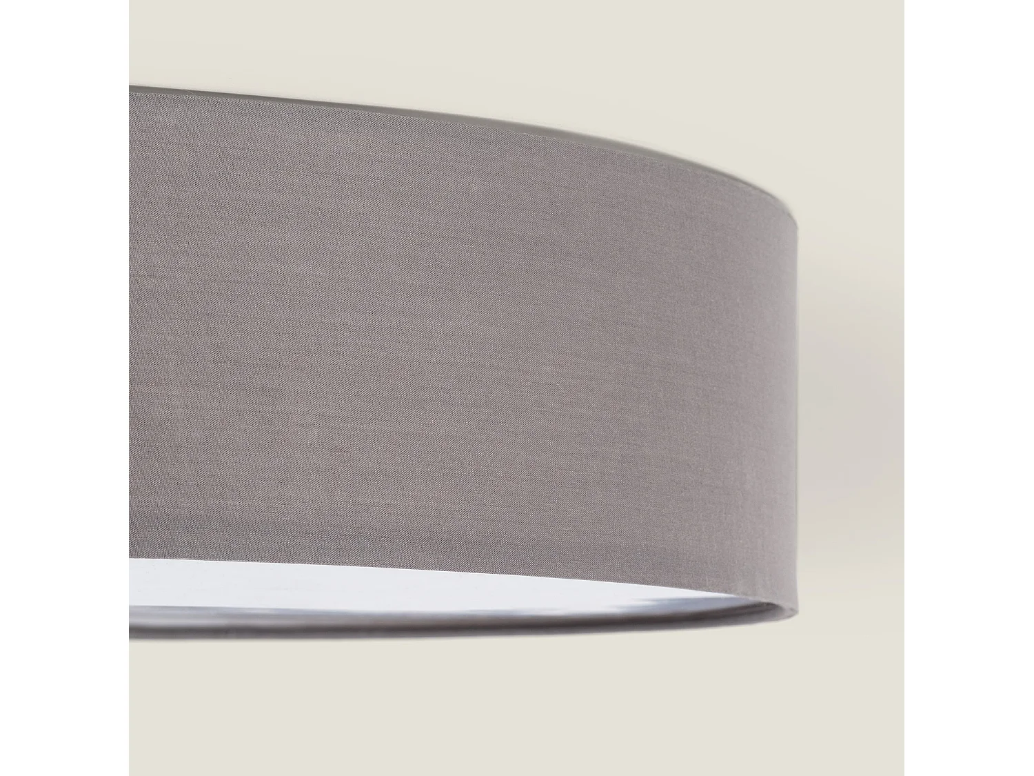 Plafonnier Rond Tissu Ranj Ø500 mm  Gris