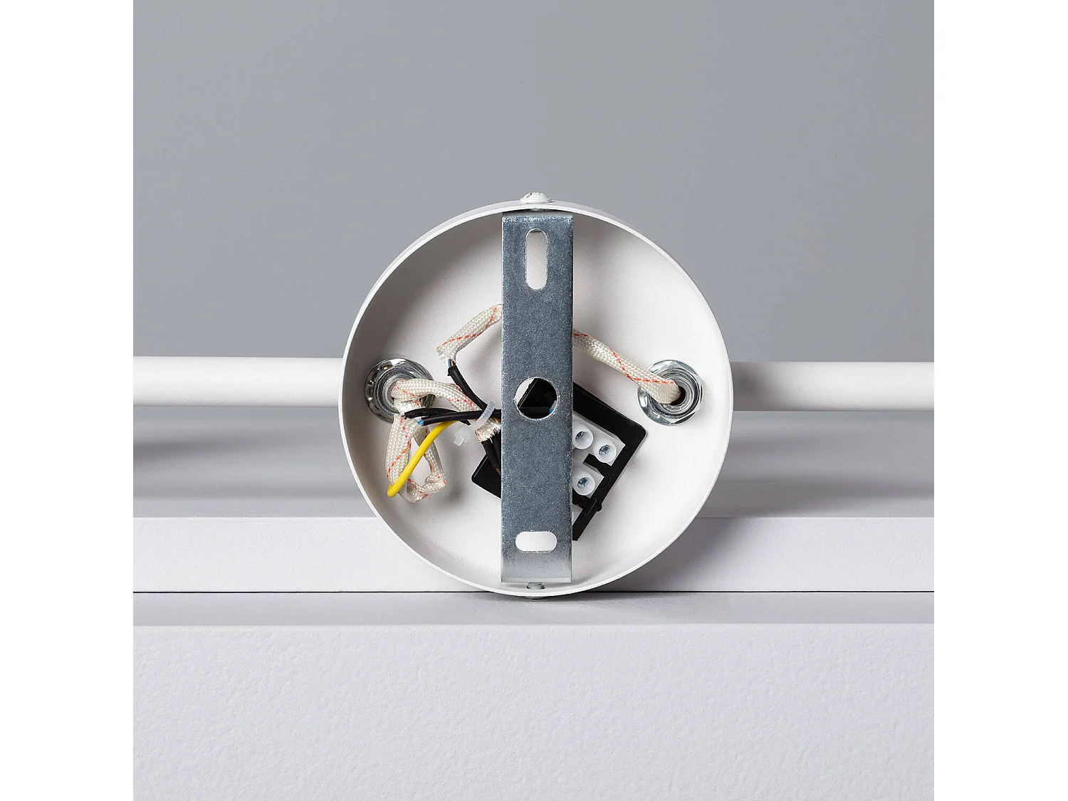 Plafonnier Orientable Métal et Bois Mara 3 Spots  Blanc