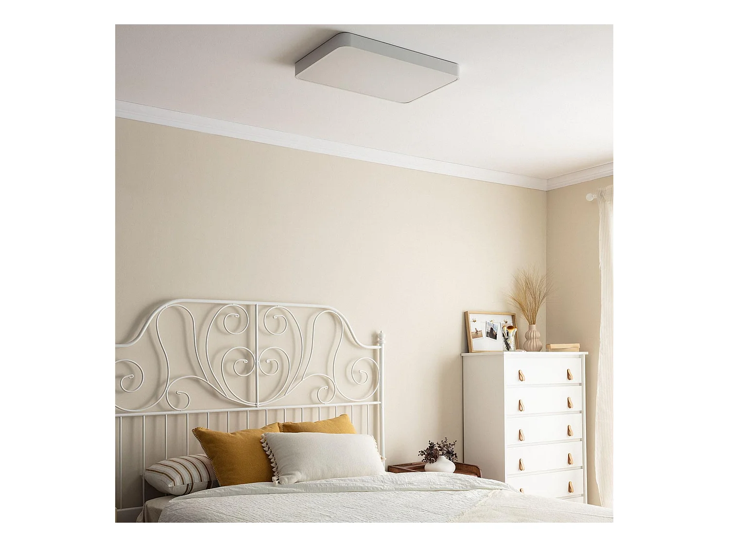 Plafoniera LED 40W Rettangolare Metallo 600x400 mm CCT Selezionabile Hidria Bianco